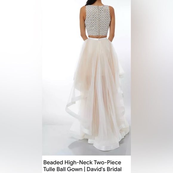 NWOT! Beaded 2-Piece Tulle ball gown wedding dress! - Picture 2 of 16